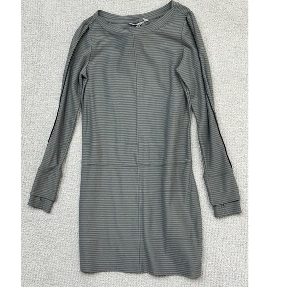 Athleta Women's Gray Striped Long Sleeve Dress Size S #50581 - Picture 1 of 4